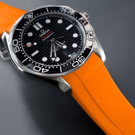 omega seamaster orange strap replica|replacement strap for omega seamaster.